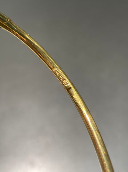 14K Yellow Gold 0.70 CTW Diamond Floating Diamond Bangle Bracelet