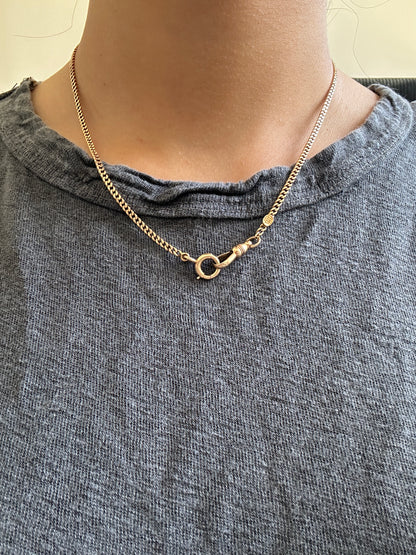 Vintage 14K Gold Curb Link Watch Chain