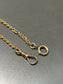 Antique 14K Yellow Gold 0.36 CTW Diamond Starburst Twisted Rope Albert Watch Chain Necklace