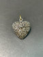 Vintage 18K Gold Silver Diamond Pave Cluster Pendant Charm