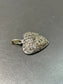 Vintage 18K Gold Silver Diamond Pave Cluster Pendant Charm