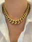 Vintage 14K Yellow Gold Graduated Curblink Chain Necklace