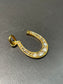 Antique 14K Yellow Gold Rose Cut Diamond Horse Shoe Pendant