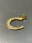 Antique 14K Yellow Gold Rose Cut Diamond Horse Shoe Pendant