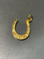 Antique 14K Yellow Gold Rose Cut Diamond Horse Shoe Pendant