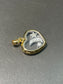 14K Yellow Gold Diamond Floating Heart Shaker Pendant