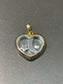 14K Yellow Gold Diamond Floating Heart Shaker Pendant