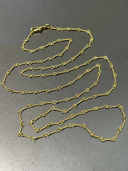 18K Yellow Gold 4.0 mm Hand-Twisted Chain Necklace 32.0 inches
