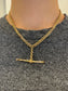 Vintage 14K Yellow Gold 4.0 mm Curb Link Albert Watch Chain Necklace