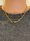 Vintage 14K Yellow Gold 3.0 mm Curb Link Watch Chain Necklace 16.0 inch