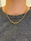 Vintage 14K Yellow Gold 3.0 mm Curb Link Watch Chain Necklace 16.0 inch
