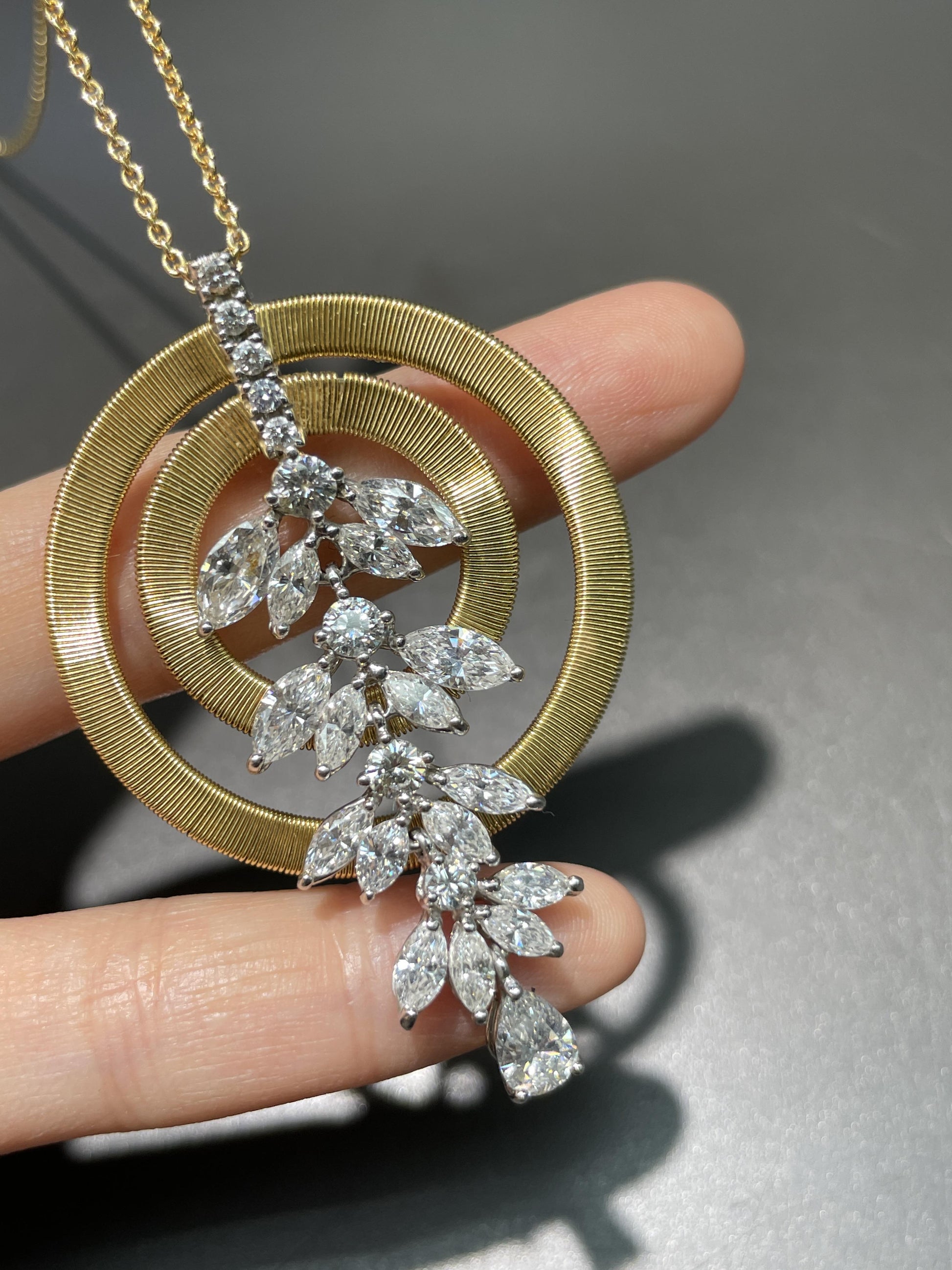 Marco Bicego Masai Circle Wire Diamond Drop Pendant