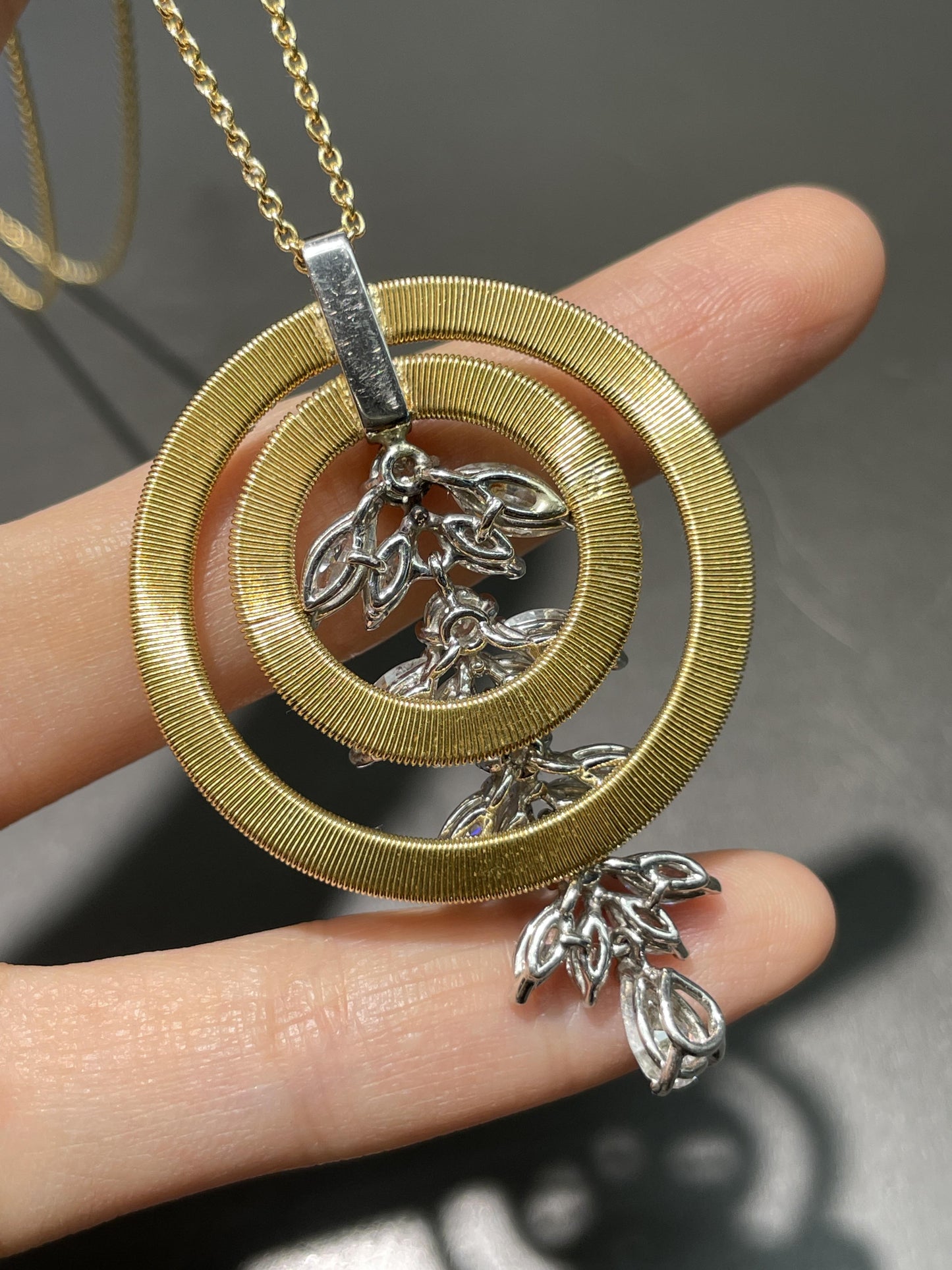 Marco Bicego Masai Circle Wire Diamond Drop Pendant