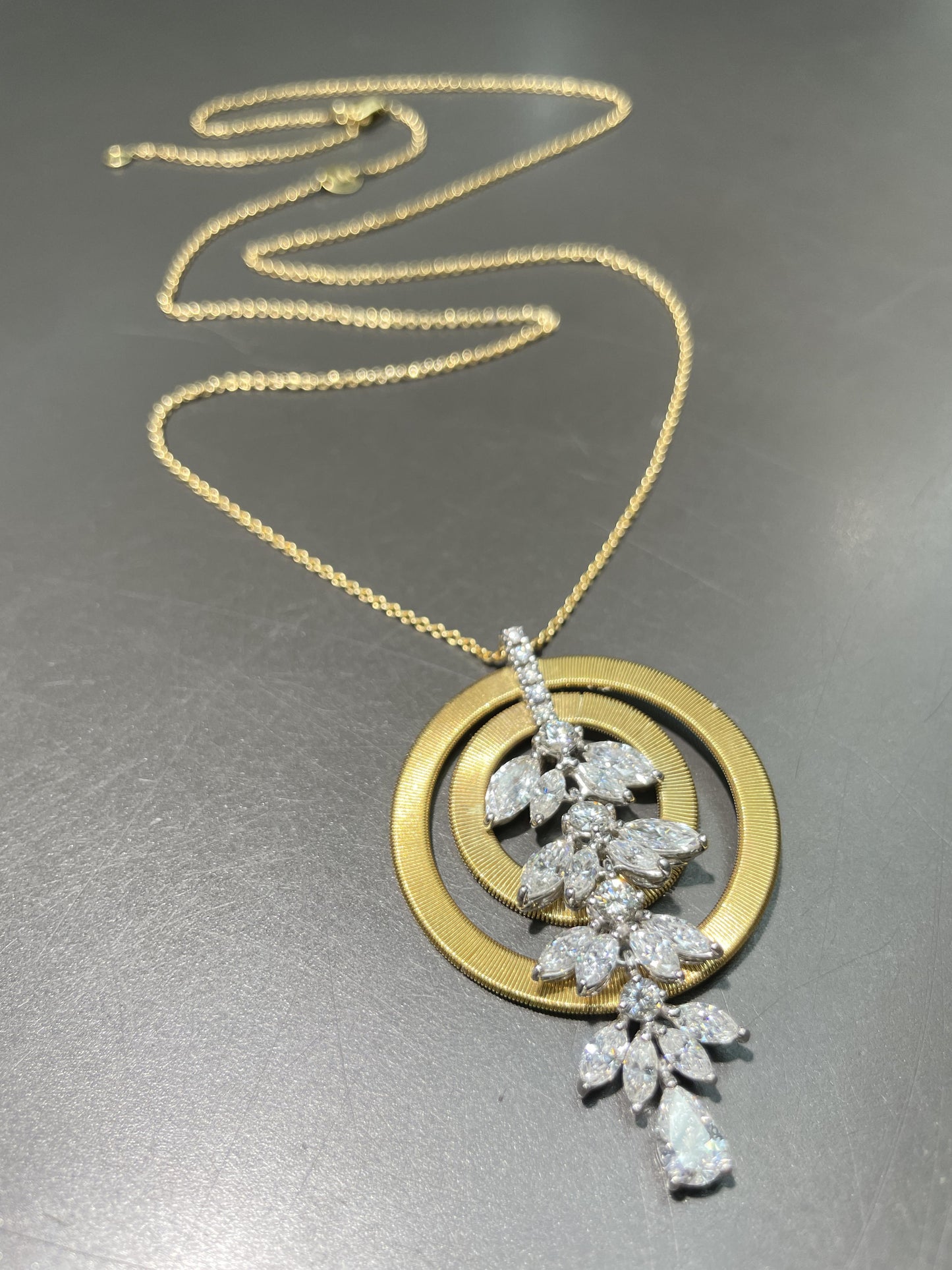 Marco Bicego Masai Circle Wire Diamond Drop Pendant