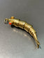 Vintage 18K Yellow Gold Large Coral Articulated Fish Pendant Charm