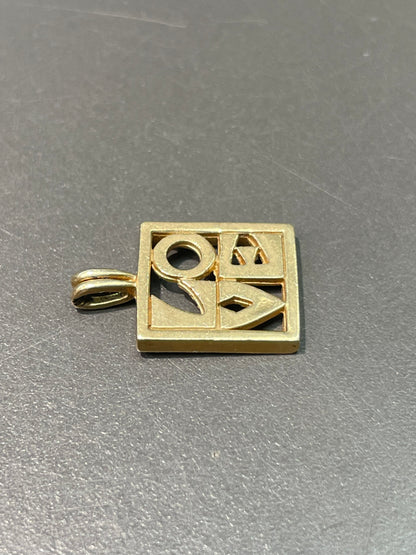 Vintage 14K Yellow Gold LOVE Charm Pendant