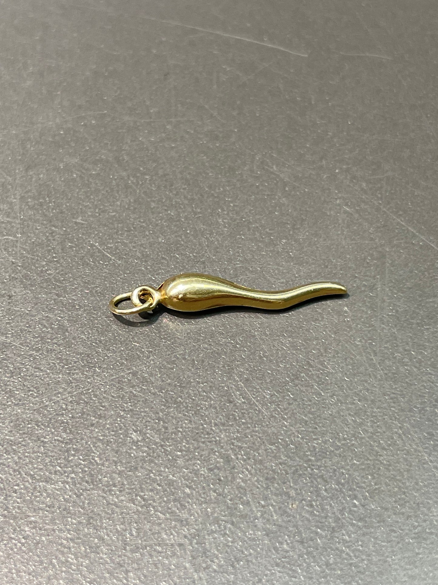 Vintage 14K Yellow Gold Horn Charm Pendant