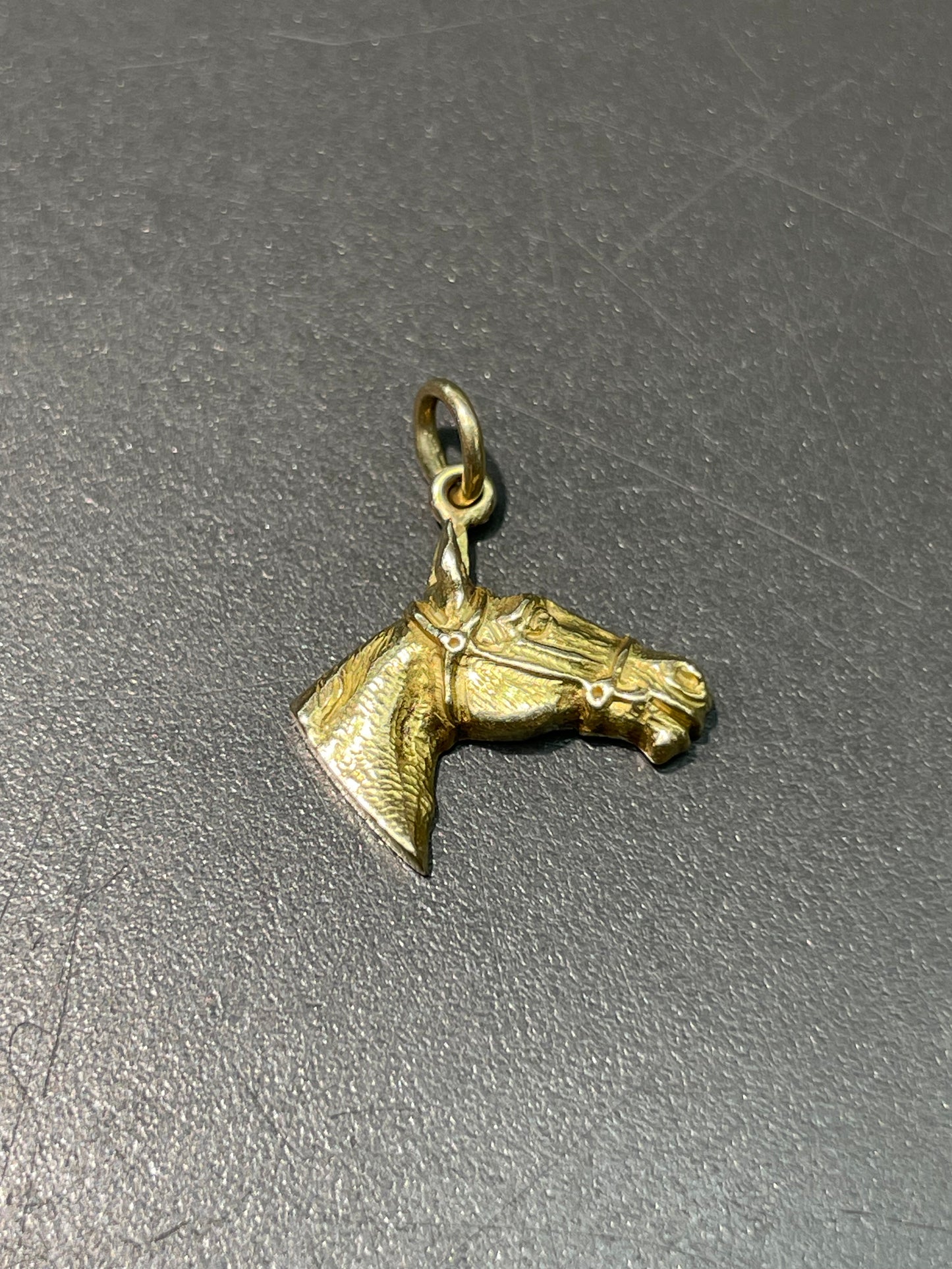 Vintage 14K Yellow Gold Horse Charm Pendant