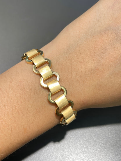 Vintage 14K Gold Sculptural Link Bracelet