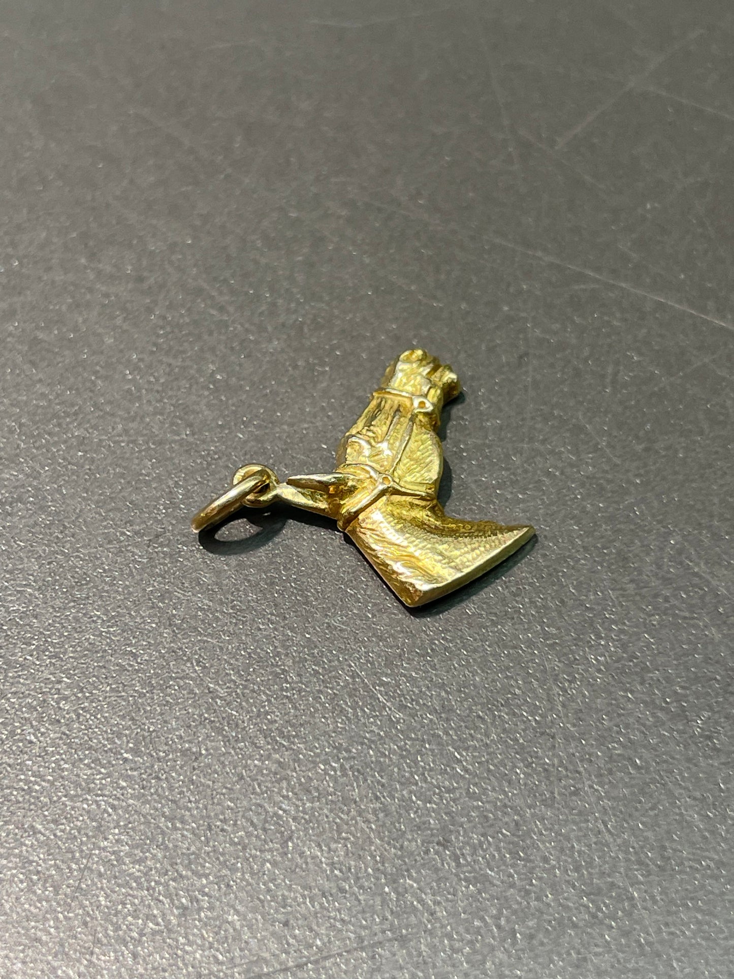 Vintage 14K Yellow Gold Horse Charm Pendant