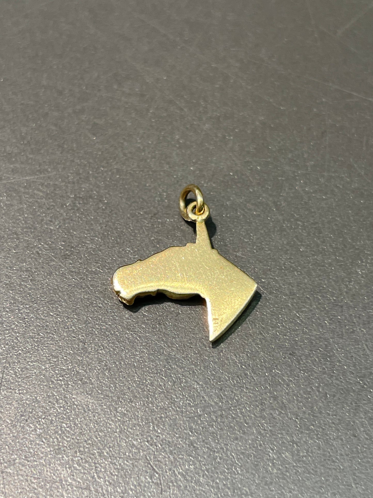 Vintage 14K Yellow Gold Horse Charm Pendant
