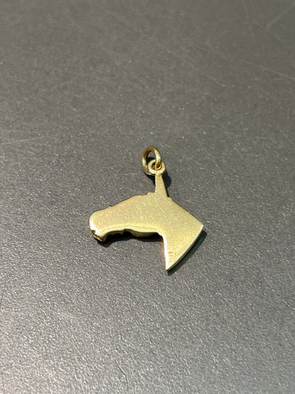 Vintage 14K Yellow Gold Horse Charm Pendant