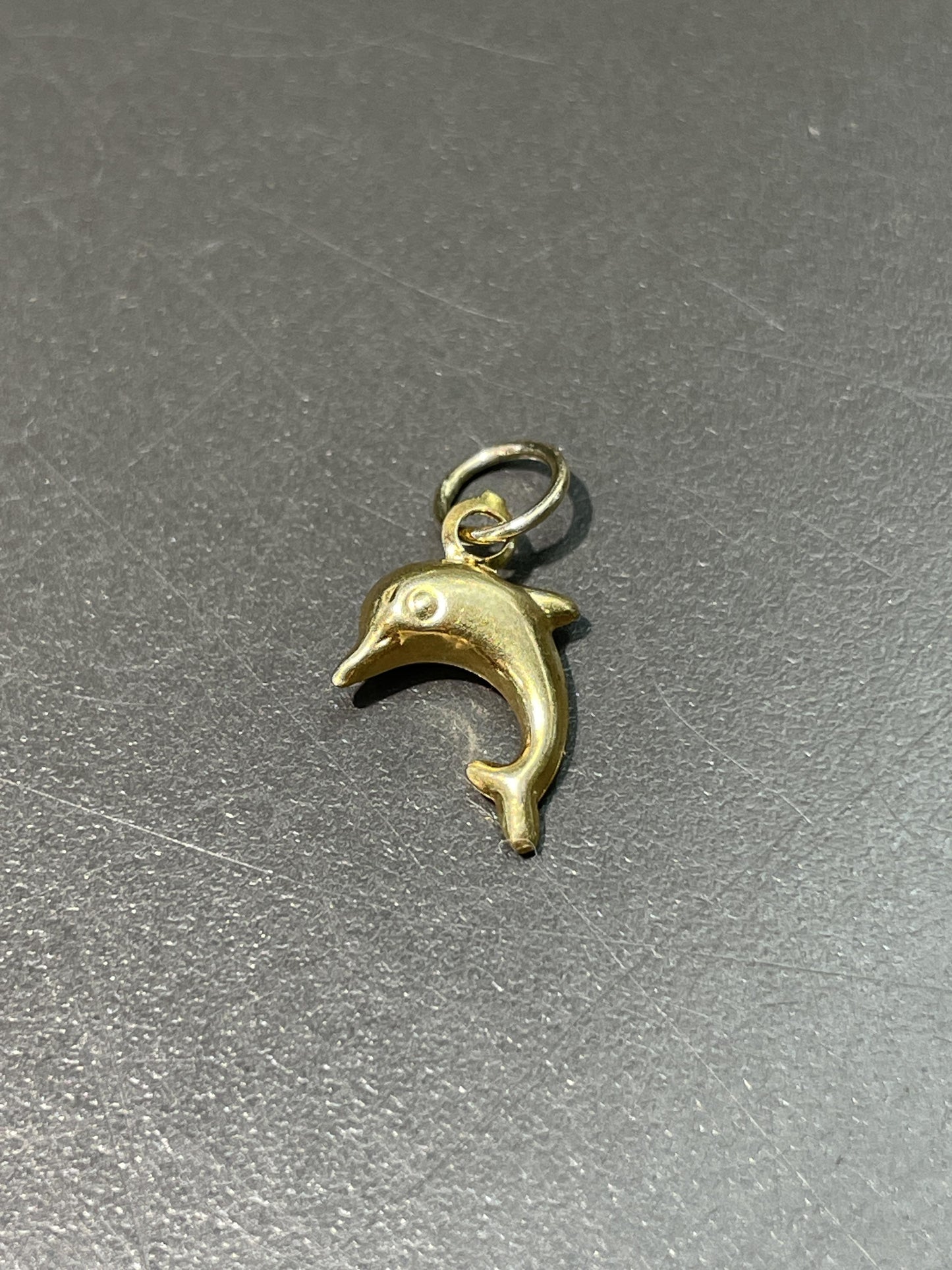 Vintage 14K Gold Miniature Dolphin Charm