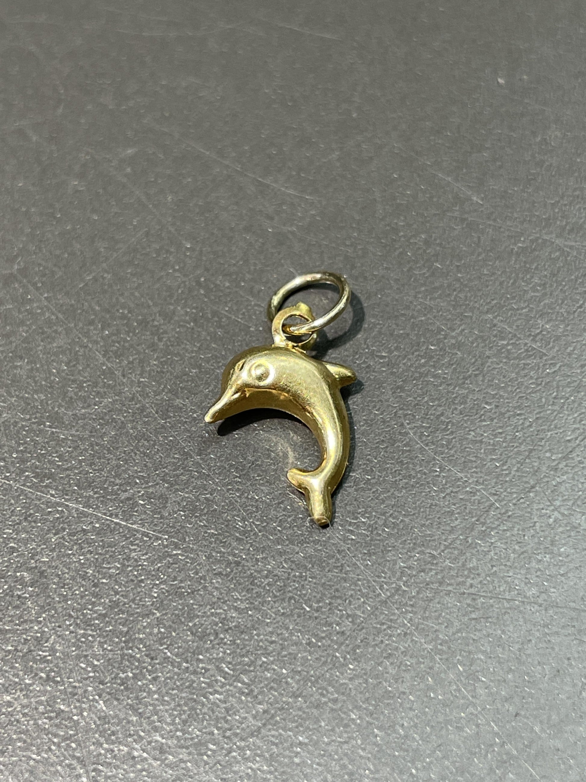 Vintage 14K Gold Miniature Dolphin Charm