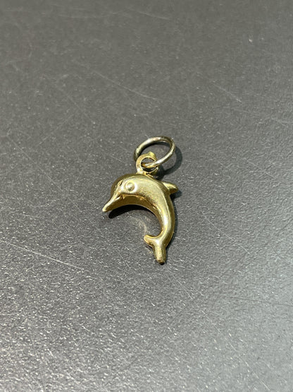 Vintage 14K Gold Miniature Dolphin Charm