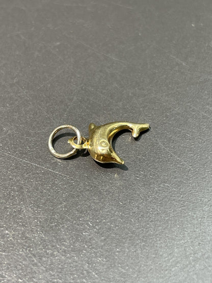 Vintage 14K Gold Miniature Dolphin Charm
