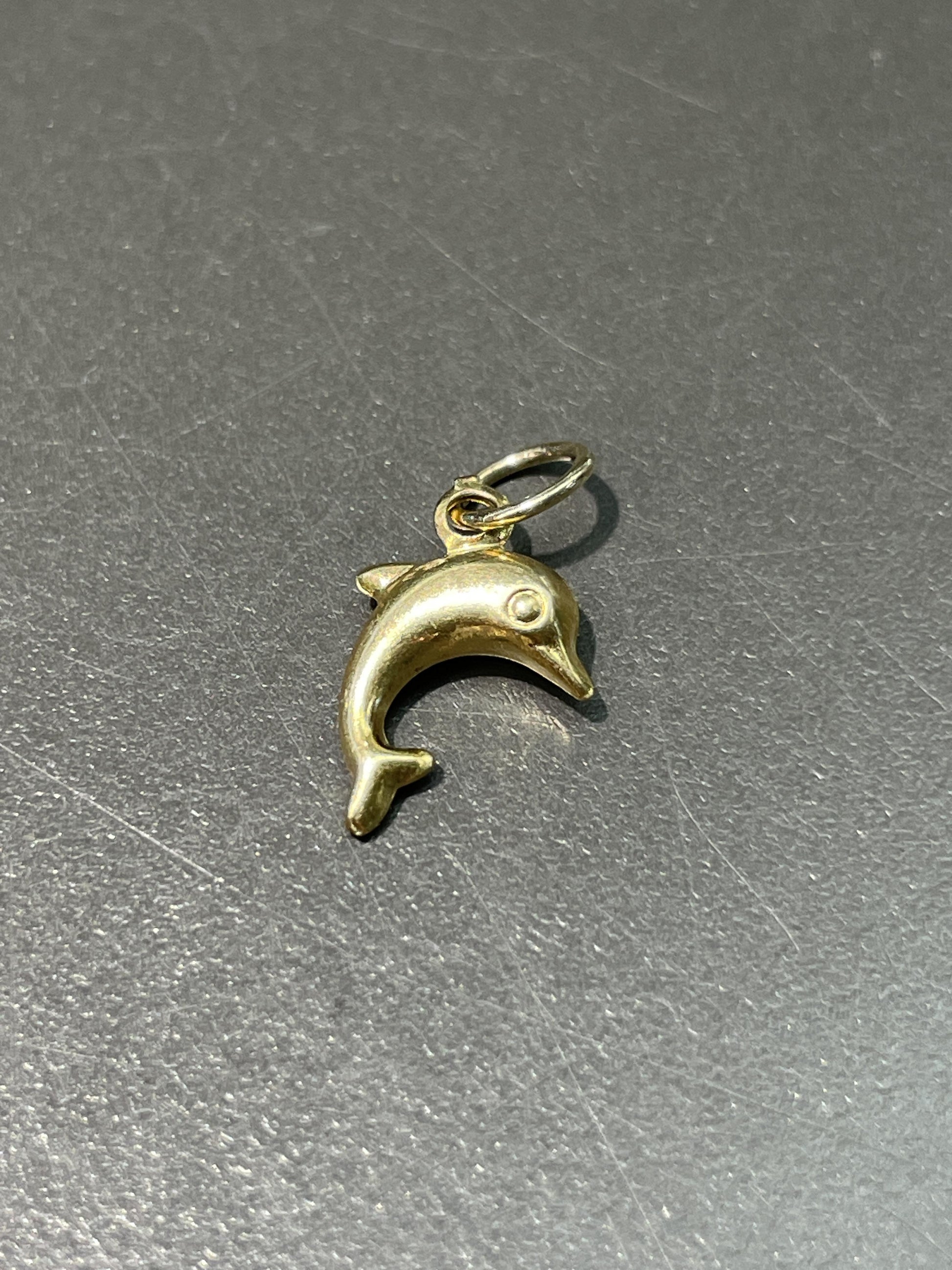 Vintage 14K Gold Miniature Dolphin Charm