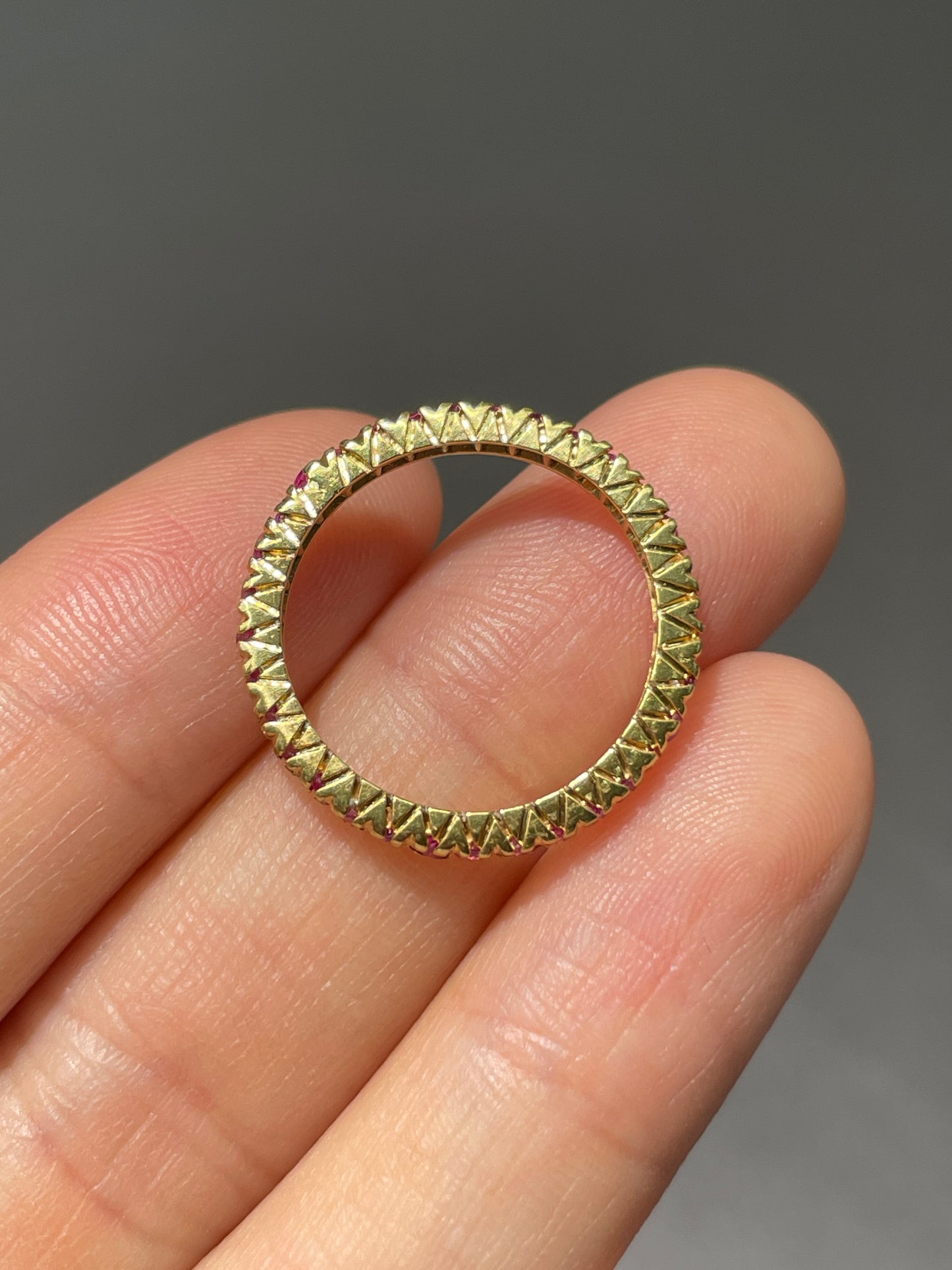 14K Gold Ruby Eternity Band Ring