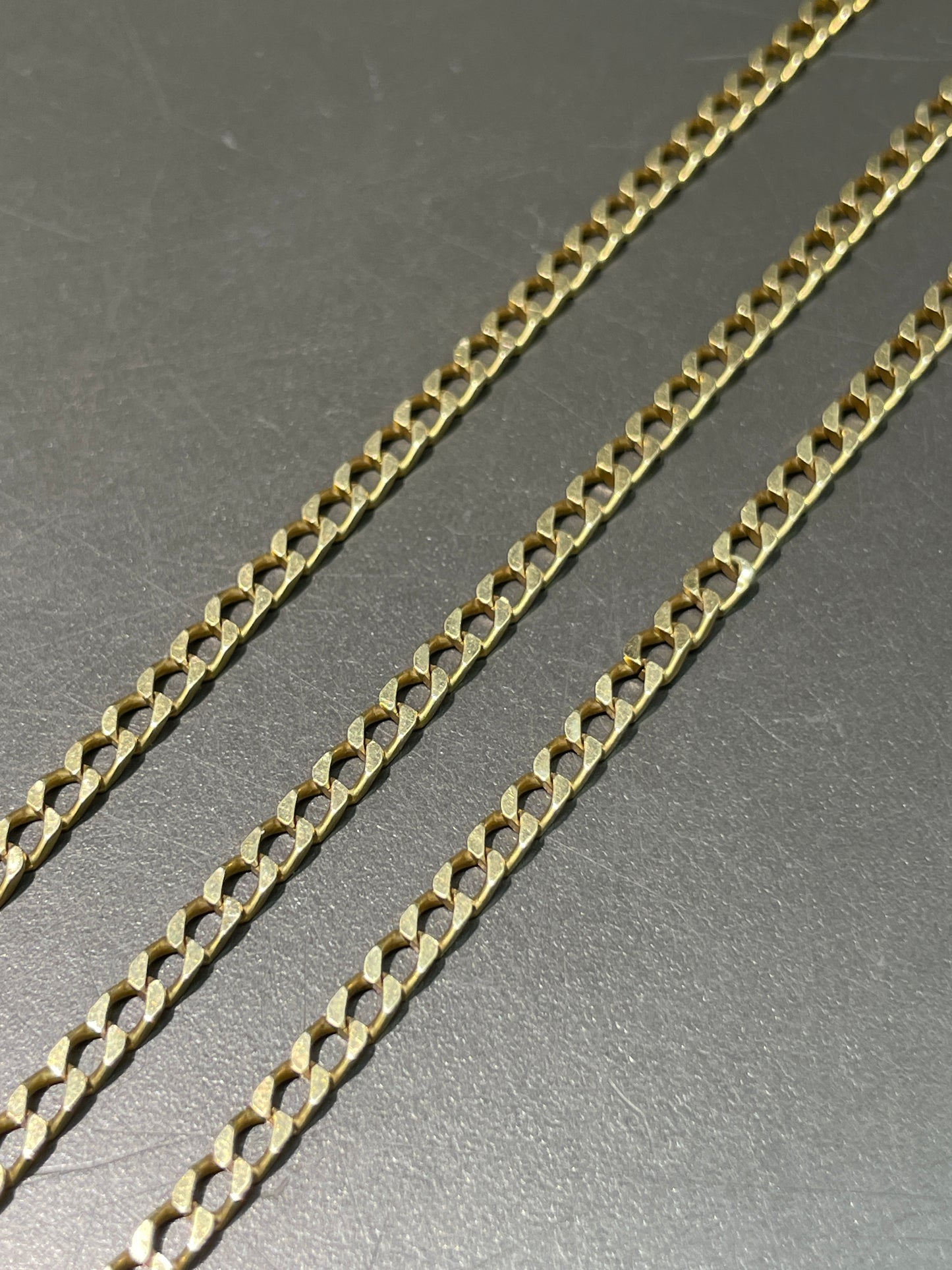 Vintage 14K Gold Curblink Watch Chain Necklace