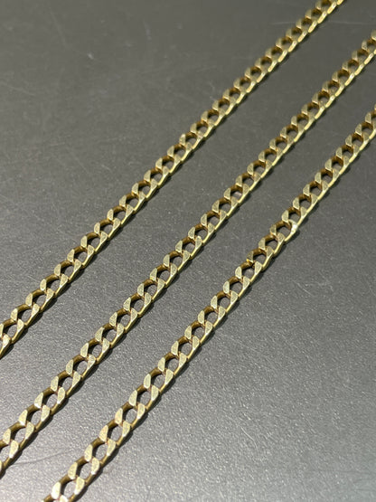 Vintage 14K Gold Curblink Watch Chain Necklace