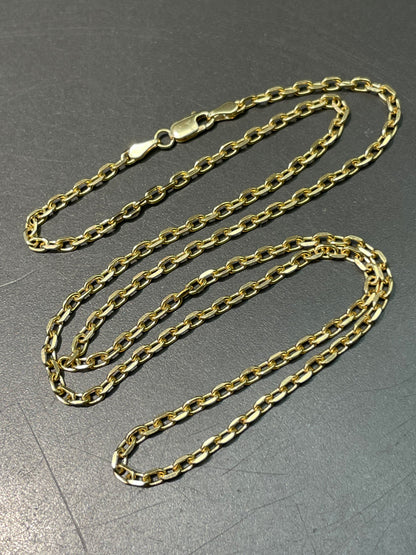 14K Yellow Gold 2.5 mm Cable Link Chain Necklace 24.0 inch
