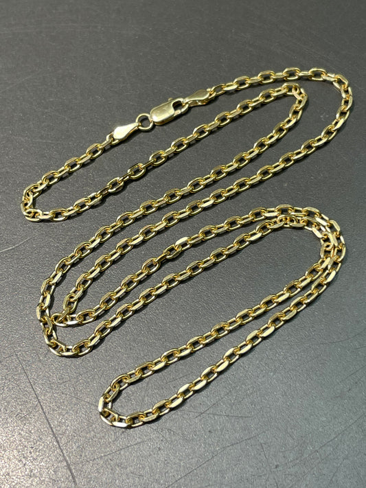 14K Yellow Gold 2.5 mm Cable Link Chain Necklace 24.0 inch