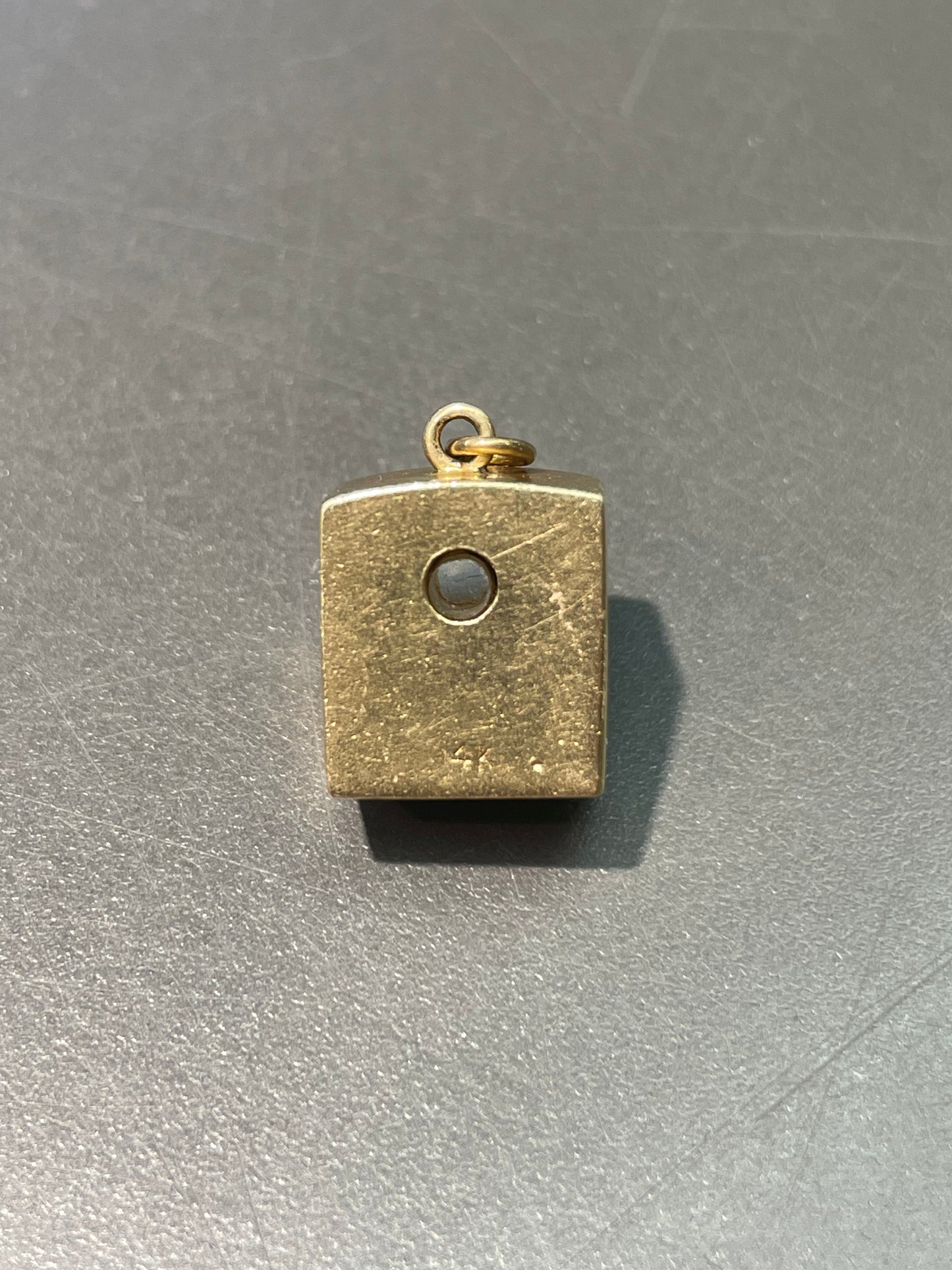 Vintage 14K Yellow Gold Stanhope Microphone Television Charm Pendant