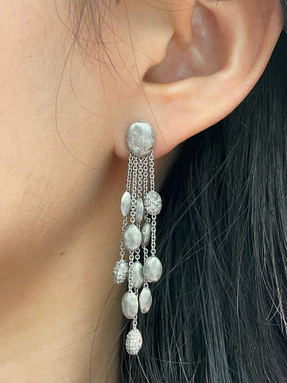 Marco Bicego 18K White Gold Diamond Chandelier Earrings
