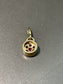 14K Yellow Gold Ruby Cluster Diamond Charm Pendant