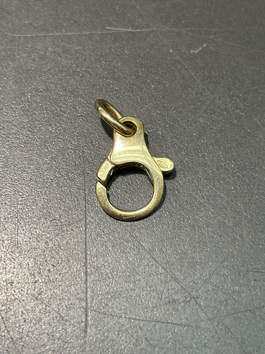 Vintage 18K Yellow Gold Carabiner Charm Holder