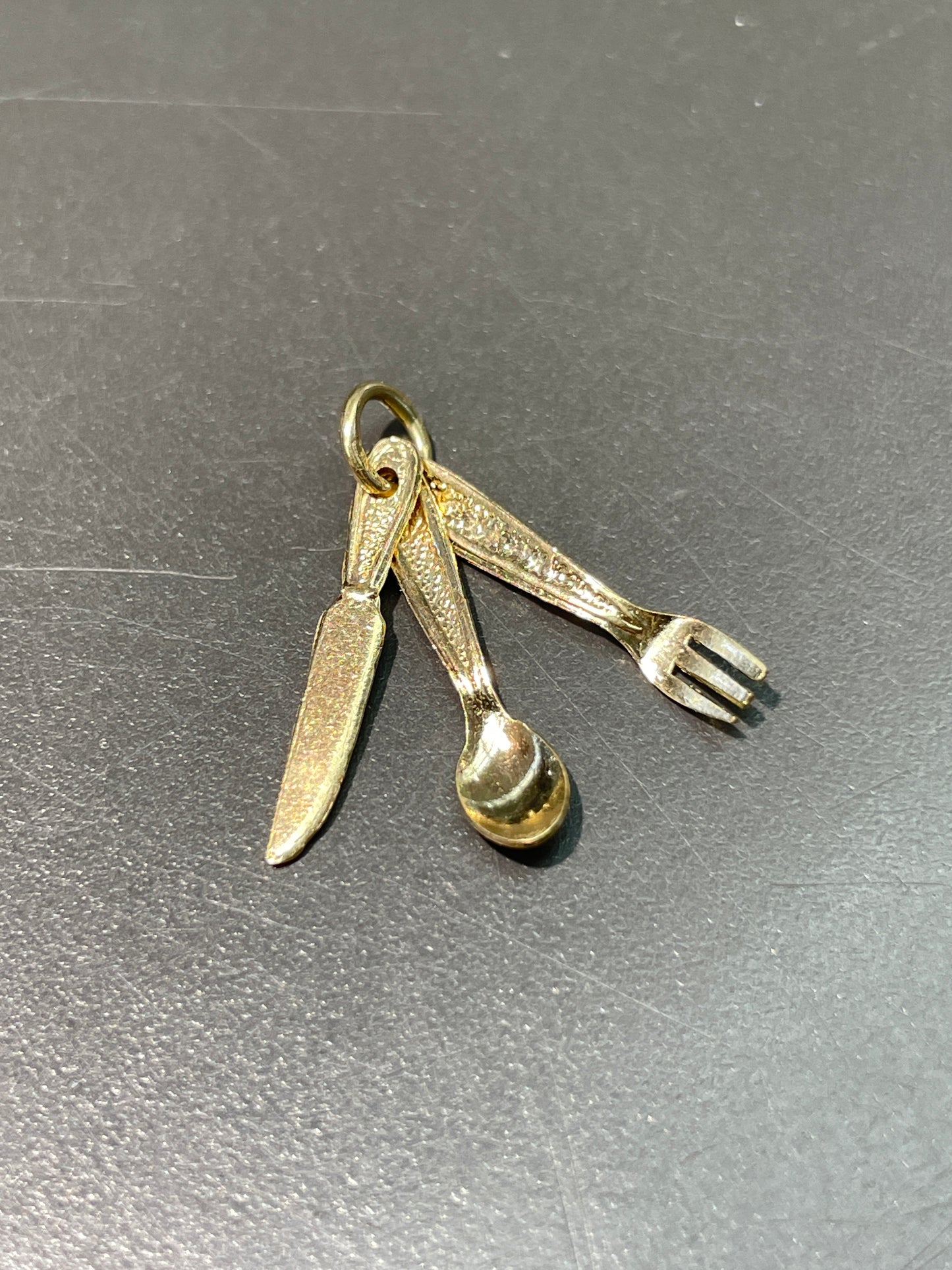 Vintage 14K Gold Utensils Charm