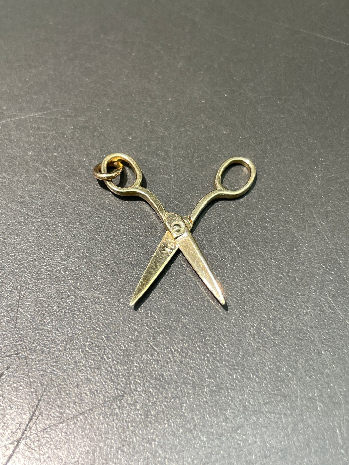 Vintage 14K Gold Articulating Scissor Charm