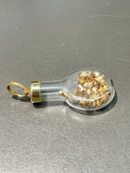Vintage 14K Gold Shavings Dust Bottle Charm