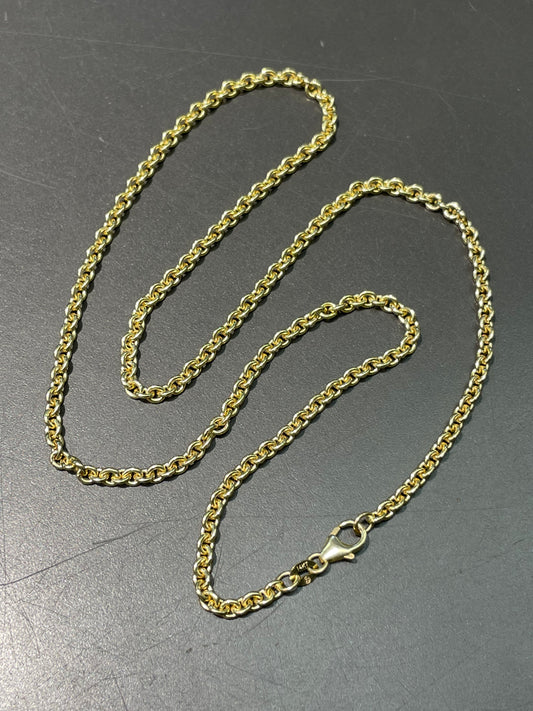 14K Gold 3.0 mm Oval Link Chain Necklace 16.0 inch