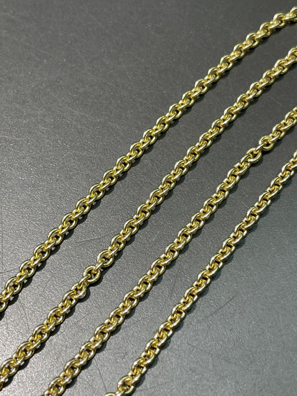 14K Gold 3.0 mm Oval Link Chain Necklace 16.0 inch