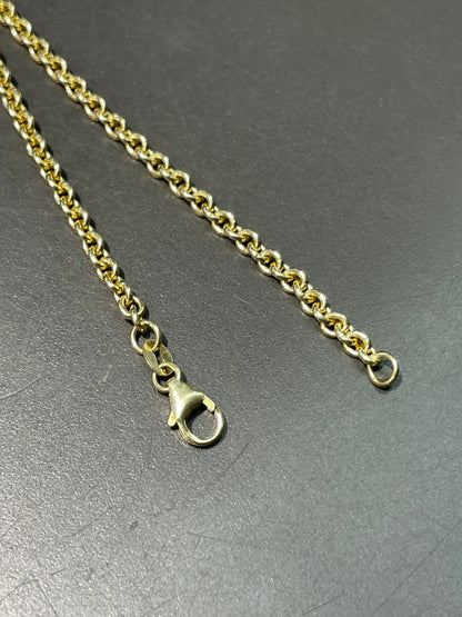 14K Gold 3.0 mm Oval Link Chain Necklace 16.0 inch