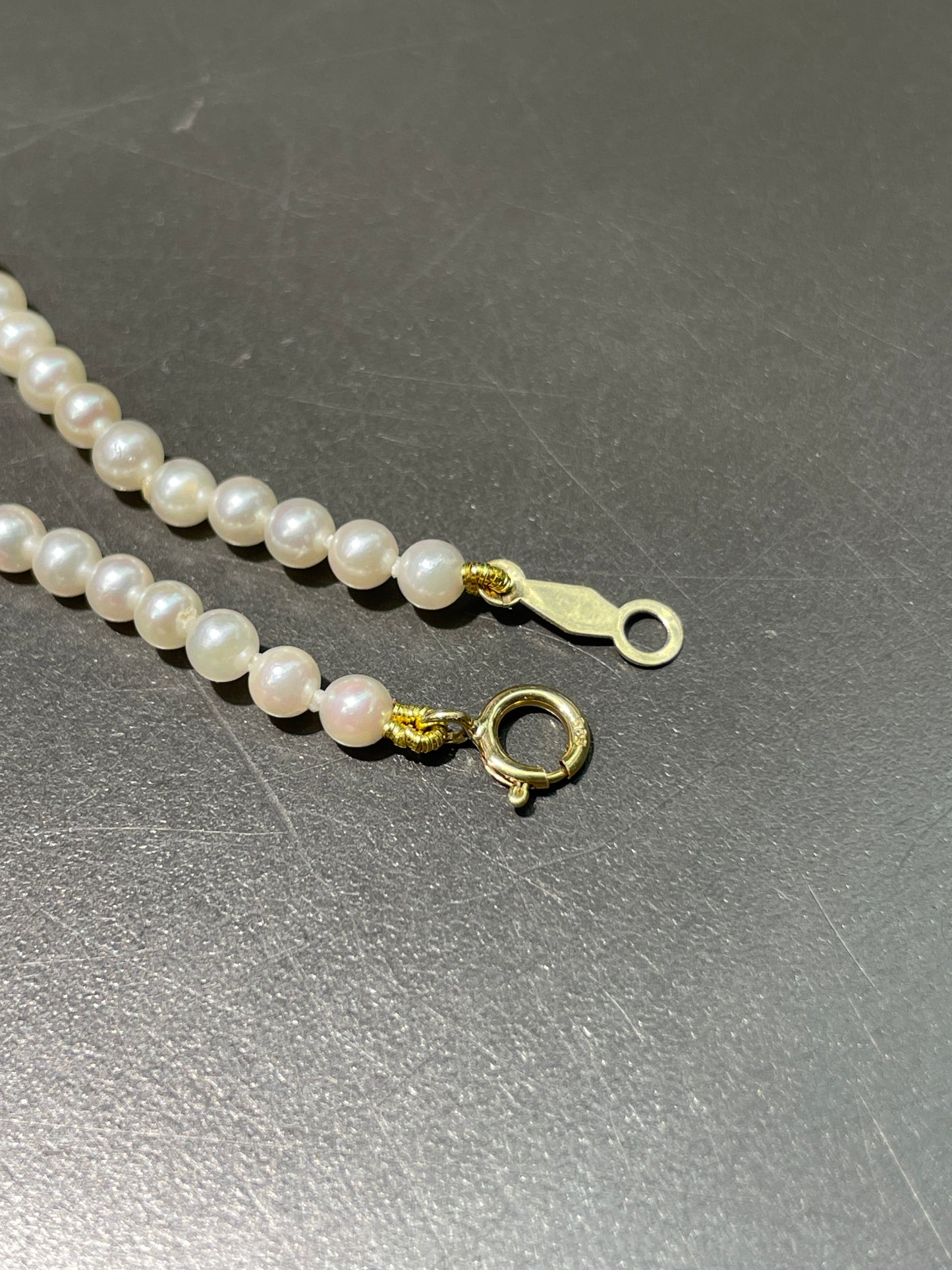 14K Gold 3.5 mm Akoya Pearl Necklace