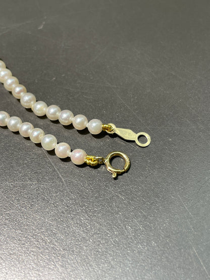 14K Gold 3.5 mm Akoya Pearl Necklace