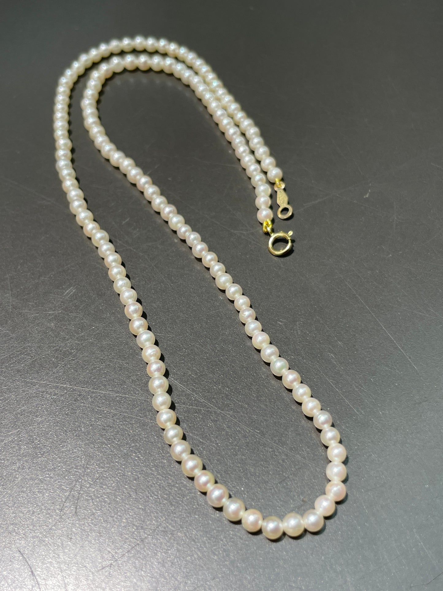 14K Gold 3.5 mm Akoya Pearl Necklace
