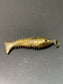 Vintage 14K Yellow Gold Large Articulated Fish Charm Pendant